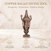 Copper Balaji Idol Spl, 30 Grams, 2.25 inches, Pack of 1 Piece