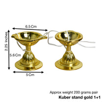 Pure Brass LED Bulb Light Electric Kuber Diya | 2.25 Inches, 200gm
