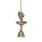 Handcrafted Brass Peacock Hanging Diya with Bell | 1-Wick | Antique Finis, Pack of 1