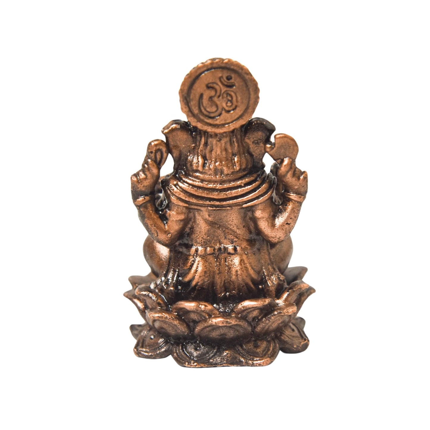 Copper Ganesha Idol, 1.6 Inches, 40g, Patina Antique Finish