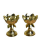 Pure Brass LED Bulb Light Kamal Design Electric Diya (3.25 Inches, 280g)