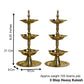 Pure Brass 3-Layer Kerala Diya, 6 Inches (Pair)