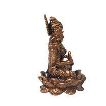 Copper Lakshmi Idol with Patina Antique Finish, 1.75-Inch