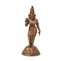 Copper Meenakshi Devi Idol with Patina Antique Finish, 3-Inch