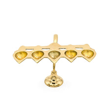 Big 5 Wicks JJ Aarthi Brass Oil Lamp | 18x10 cm, 330 gm Traditional Handcrafted Pooja Deepam for Mandir & Festivals | Decorative Spiritual Home & Temple Accessor