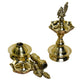 Pure Brass Udupi Diya with 7 Wicks – Murga Design, 4 Inches, Pack of 1 Pair