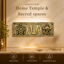 Pure Brass shanku Chakra Hanging Wallplate 7.75 X 2.5 inches, 500gm Weight