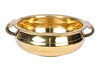 Pure Brass Plain Design Urli/Decorative Bowl | 7.5 Inches | Traditional Home Decor for Pooja, Mandir, and Spiritual Spaces