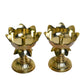Pure Brass Kamal Akhand Nanda Diya (3.25 Inches, Pack of 2)
