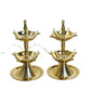 Brass Electric LED Diya with 2-Step Traditional Deepak Design | 6 Inches, 480 gm
