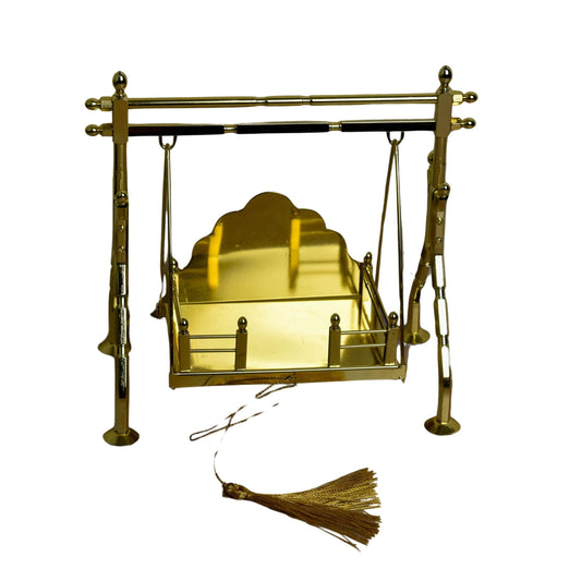 Pure Brass Jhula for Laddu Gopal | Bal Krishna Swing | 4x3 Inches