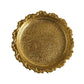 Brass Decorative Plate  | Floral Engraved Serving Plate for Diwali Pooja Gift Center Table | Handcrafted Metal