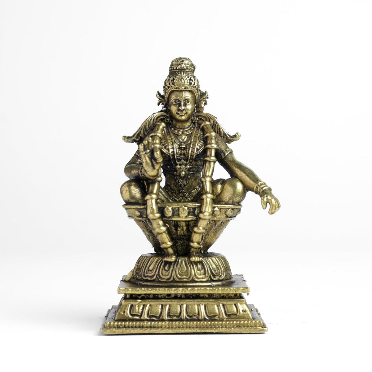 260 gm Ayyappa Panchloha Idol 8 cm Height | Solid Panchaloha God Statue for Home Pooja, Temple, Office & Gifting