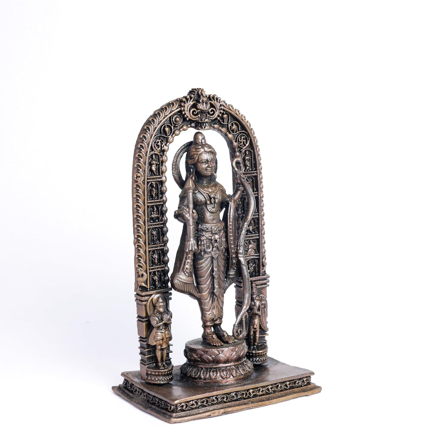 Prabavalli Ram Lala | 15 cm | 380gm Handmade Copper Idol | Antique Patina Finish | Lord Ram Murti Statue