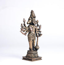 Standing Panchmukhi Hanuman 270gm | 5-Inch Handmade Copper Idol | Patina Antique Finish | Hanuman Murti for Pooja Ghar |