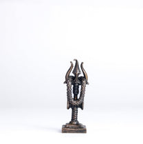 Trishul Damruga | 2-Inch - 30gm Handmade Copper Idol | Shiv Trishul with Damru for Pooja