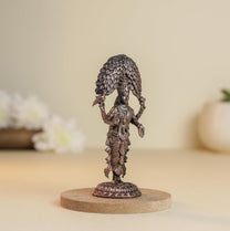 Vasavi 70gm | 3-Inch Handmade Copper Idol | Patina Antique Finish | Vasavi Devi Murti for Pooja Ghar