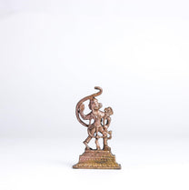 Side Hanuman | 2-Inch 30gm Handmade Copper Idol | Mini Hanuman Murti for Pooja | Home Temple & Car Dashboard Decor