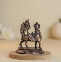 Kamadhenu 70gm | 2-Inch Handmade Copper Idol | Patina Antique Finish | Kamadhenu Cow Murti for Pooja Ghar