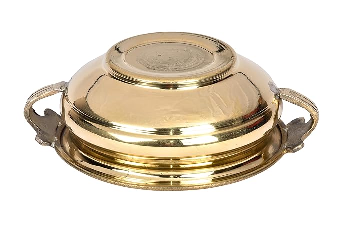 Pure Brass Urli Bowl | Solid Plain Design | 6.25" Decorative Urli (500 ML) for Home & Pooja Décor | Traditional Uruli for Floral & Festive Decoration