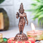 Copper Meenakshi Devi Idol with Patina Antique Finish, 3-Inch