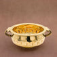 Diamond Carving Urali Thali 6" | 320 gm Decorative Brass Bowl & Platter | Home Decor, Pooja & Gifting | Brass | Gold