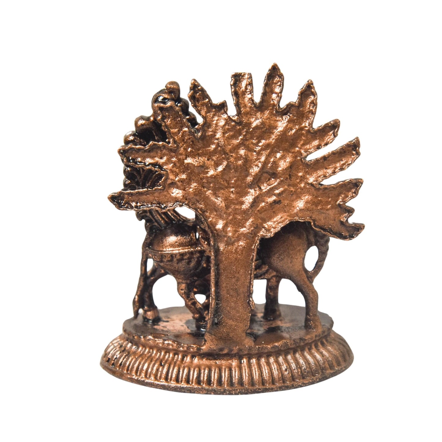 Copper Kamadhenu Idol, 1.8 Inches, 50g, Patina Antique Finish