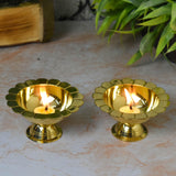 Brass Chandra Mukhi Akhand Nanda Pyali Deep | 1.75 Inches (Pack of 1 Pair)