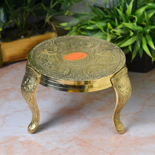 Brass Mukkali Stool | 5 Inches | 700 gm