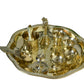 Flower Design Brass Pooja Thali Set, 10 Inches, 670 gm