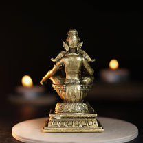 260 gm Ayyappa Panchloha Idol 8 cm Height | Solid Panchaloha God Statue for Home Pooja, Temple, Office & Gifting