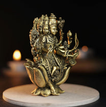 Gayatri Devi Panchloha Idol | 3 Inches Height | 320 Gram Handmade Traditional Hindu Religious Statue