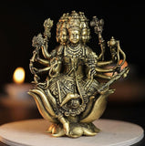 Gayatri Devi Panchloha Idol | 3 Inches Height | 320 Gram Handmade Traditional Hindu Religious Statue