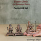 Peeta Lakshmi Ganesha Saraswati Idol Set | 180 gm,5 inches Brass Finish LGS Murti Combo