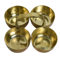 Brass Chowmukh Chopala Bowl Stand | 2 Inches, 100 gm