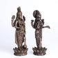 Lakshmi 11 inches & Vishnu 12 inches Idol Set 480 grams  | Antique Finish Metal God Statue for Home Temple
