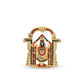 Tirupati Balaji Stone Idol | 3 Inches, Gold(Red Sequins)