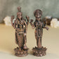 Lakshmi 11 inches & Vishnu 12 inches Idol Set 480 grams  | Antique Finish Metal God Statue for Home Temple