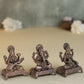 Peeta Lakshmi Ganesha Saraswati Idol Set | 180 gm,5 inches Brass Finish LGS Murti Combo