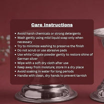 GS Plain Fancy Diya Set | Metal Decorative Oil Lamp for Pooja | Silver Finish