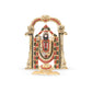 Tirupati Balaji Stone Idol | 4 Inches, Gold (Red Sequins)