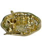Flower Design Brass Pooja Thali Set, 10 Inches, 670 gm