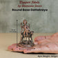 Dattatreya Idol | 160 gm ,8 inches Round Base Murti | Antique Finish Metal God Statue for Home Temple |