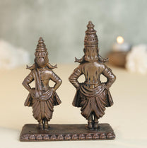 Panduranga Vittala Idol | 200 gm Brass ,8 inches Finish God Statue | Vitthal Rukmini Murti for Home Temple.