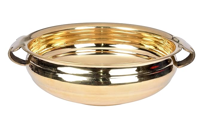 Pure Brass Plain Design Urli/Uruli/Urali | Decorative Bowl for Living Room Decor | 11.25 Inches | Traditional Home Accent for Spiritual and Aesthetic Purposes