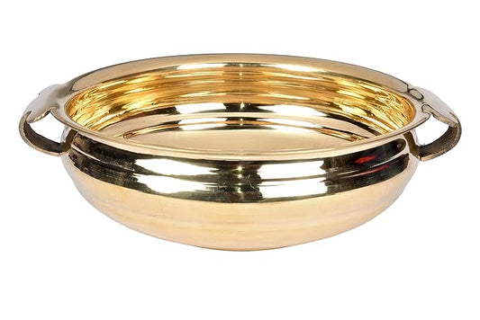 Pure Brass Plain Design Urli/Uruli/Urali | Decorative Bowl for Living Room Decor | 11.25 Inches | Traditional Home Accent for Spiritual and Aesthetic Purposes