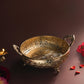 Mughal Carving Fruit Bowl Handle 8"inch | 520 gm Decorative Serving Tray & Platter