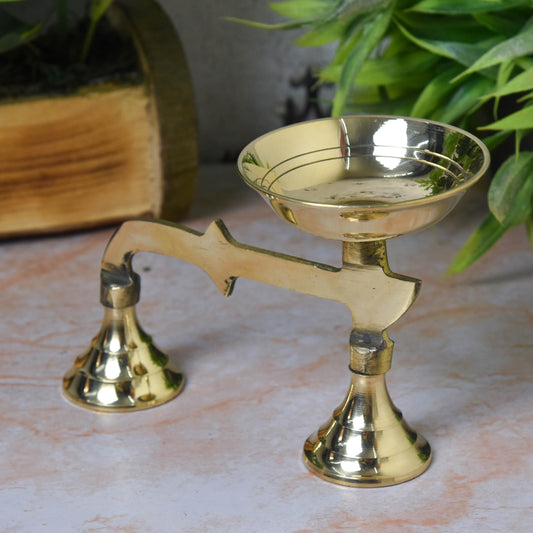 Pure Brass Kapoor Aarti Stand | 3.75 Inches, 165gm