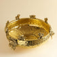 Brass Urli Bowl with Lion Design , 12 inches 1180 grams  | Decorative Floating Flower Bowl for Home Decor |  Handcrafted Metal Urli
