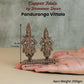 Panduranga Vittala Idol | 200 gm Brass ,8 inches Finish God Statue | Vitthal Rukmini Murti for Home Temple.